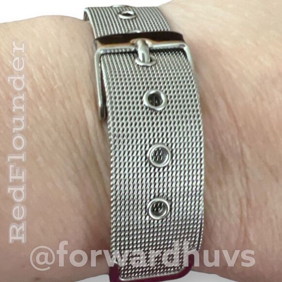 Bundle Sale 3 for $15 | Stylish Stainless-Look | Mesh Metal Bracelet with Buckle - Picture 4 of 11